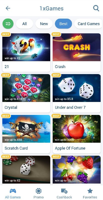 1xBet Casino Games